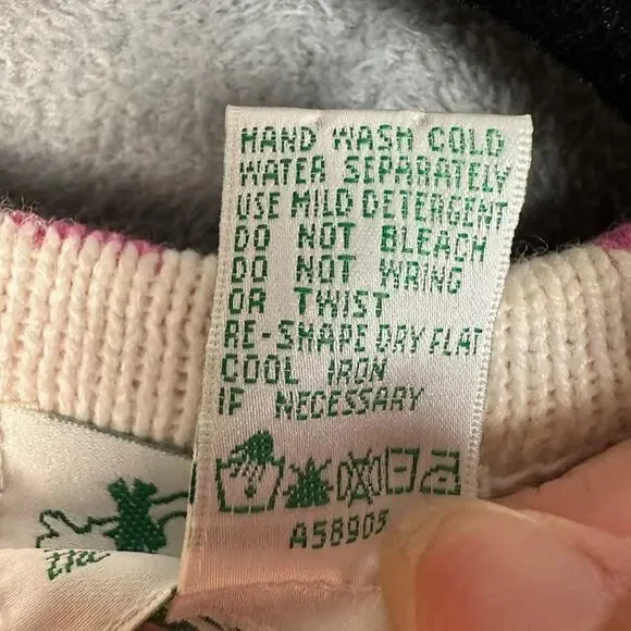 Quacker Factory Sweater Large Pink Fruit Cardigan Short Sleeve Summer Picnic - Picture 8 of 12